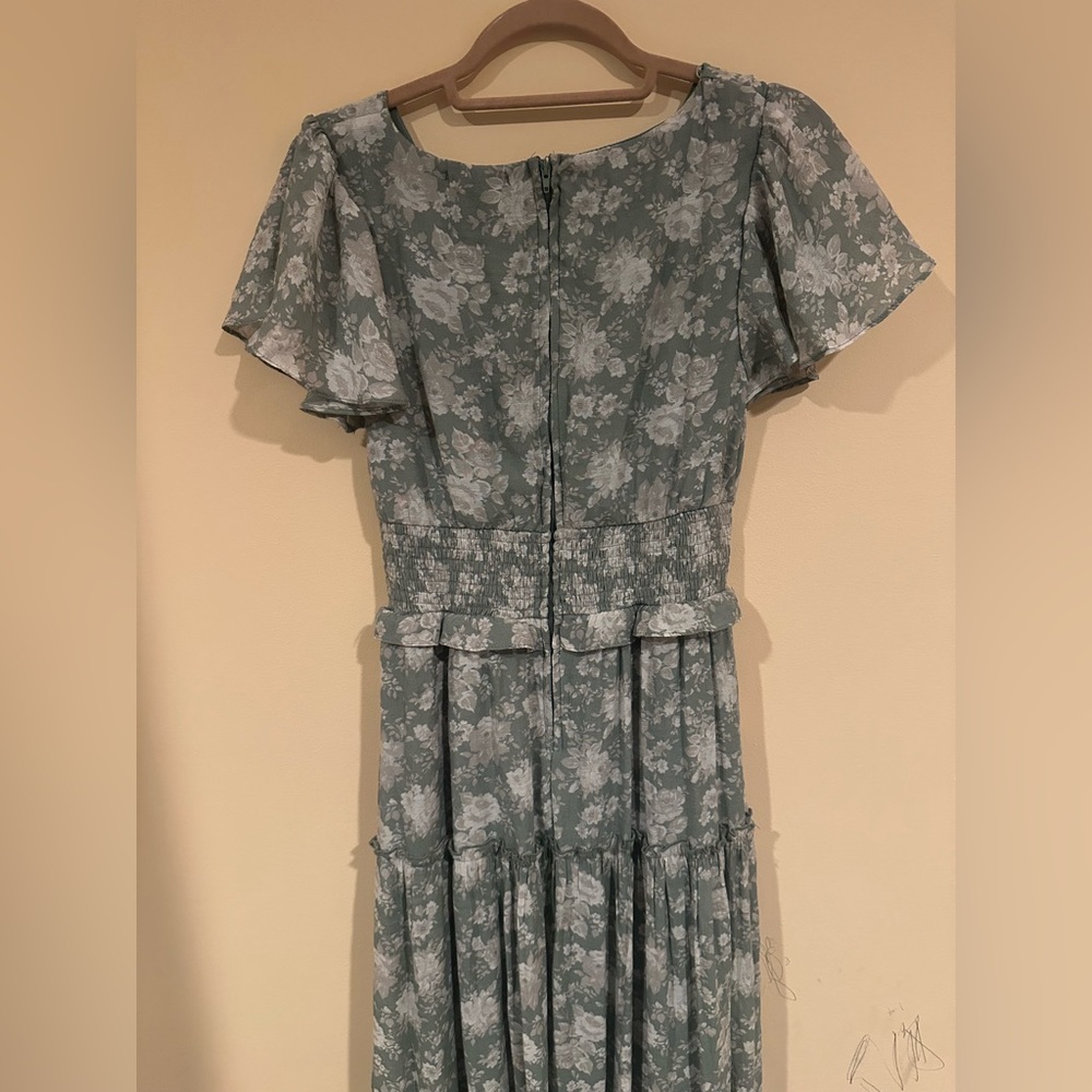 EUC Francesca’s Kathy Floral Tiered Maxi Dress S Size - Picture 8 of 8